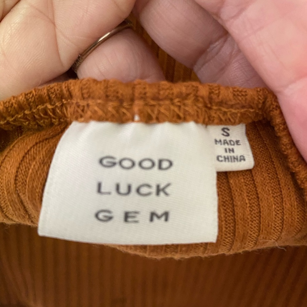 Good luck gem orange rust tube top - Picture 4 of 5